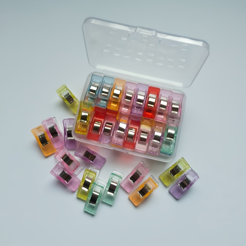 32pcs Sewing Clips, Colorful Quilt Binding Plastic Clips, Sewing Clips, Diy Crochet Knitting Safety Garment Clips