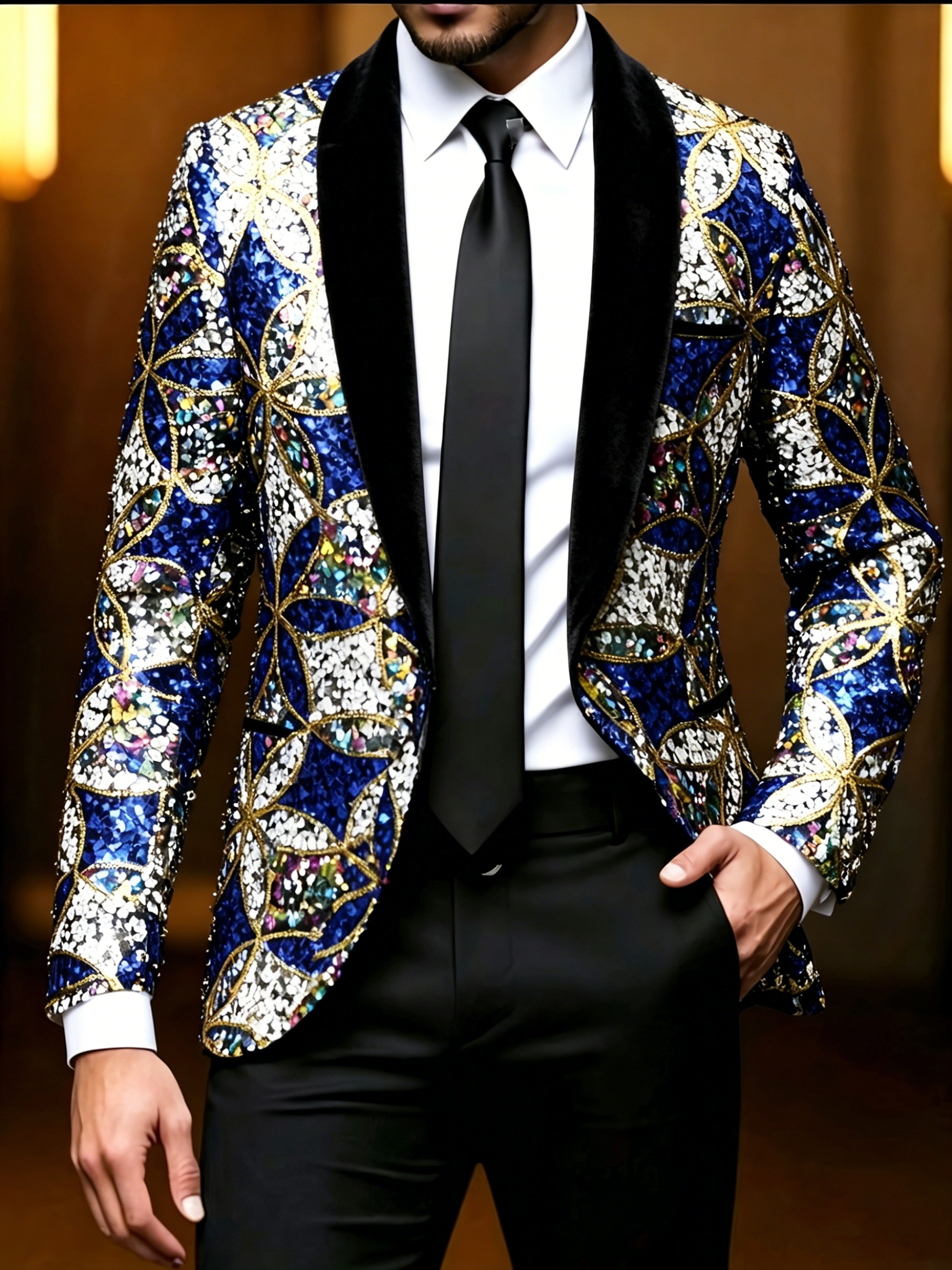 glitter dress for men *'s Sequined Suit Hosts, Male Singers price_Under 599