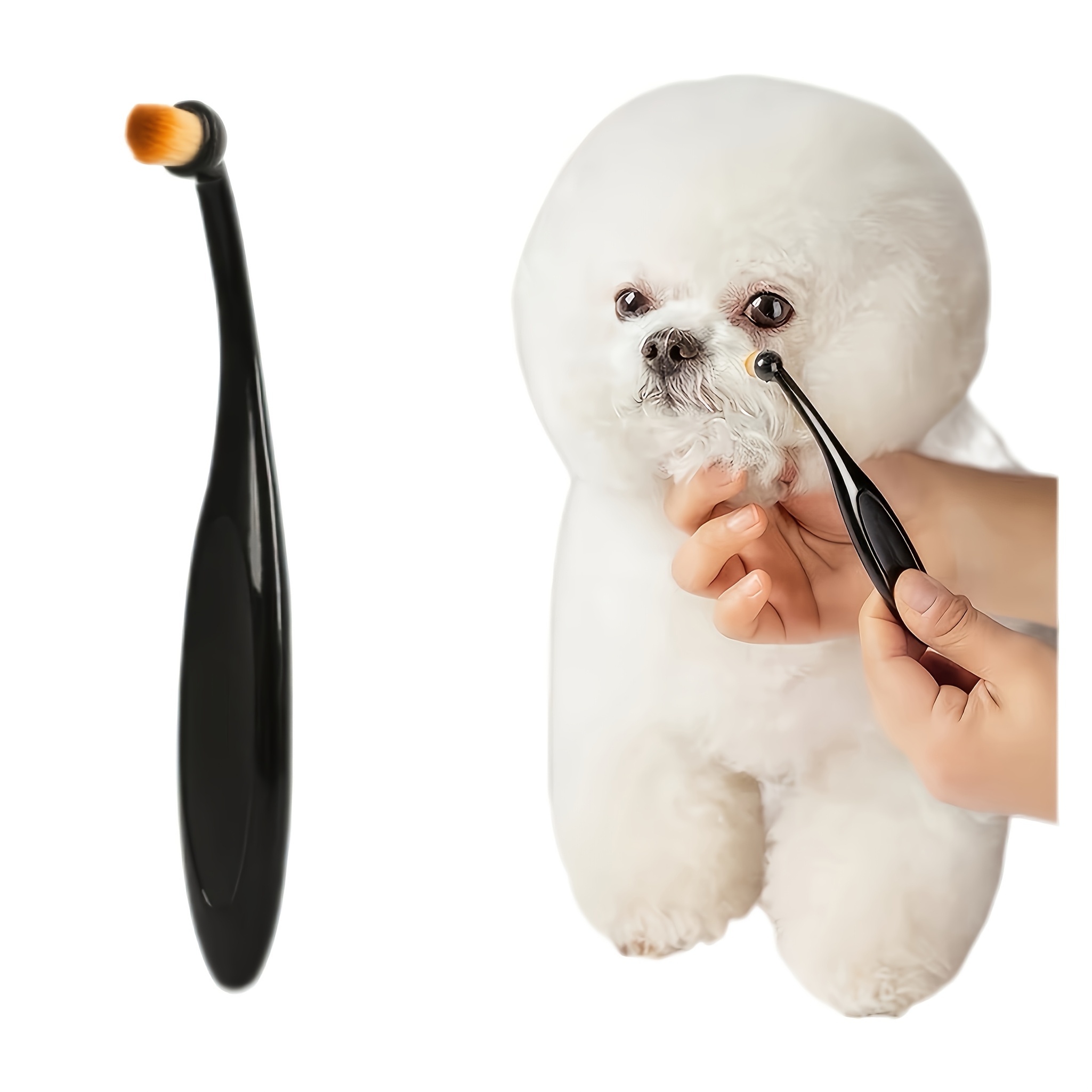1pc pomeranian pet tear stain remover brush for cats and dogs   eye cleaning tool gentle and effective Product details 2
