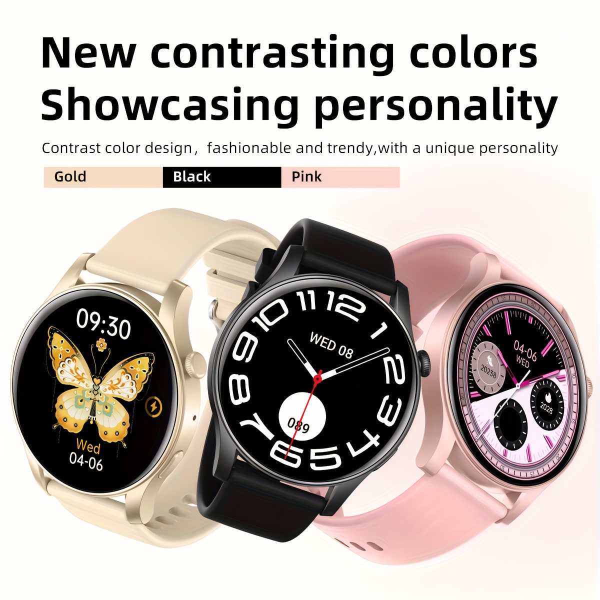 The Bezosmax Smartwatch Is Designed for Both Men And Women, Featuring a 1.43-Inch AMOLED HD Display, Wireless 5.3 Connectivity, Calling Capabilities, Various Sports Modes, Message Notifications, Wallpapers, a Silicone Strap, USB Charging