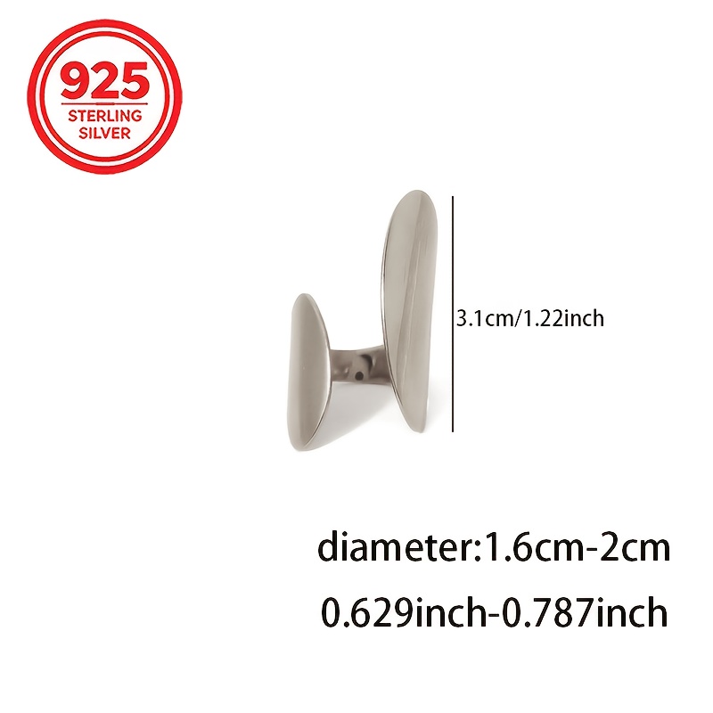Women's 925 Silver Irregular Geometric Polished Ring