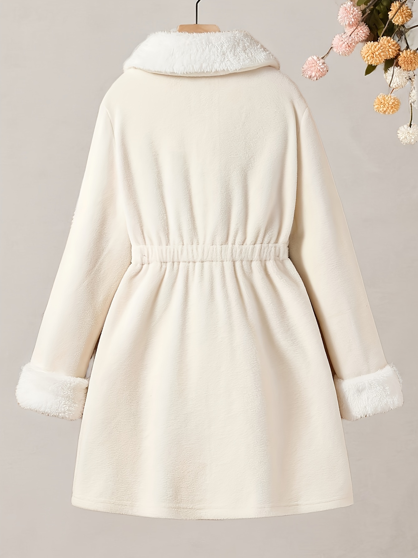 Girls' Lightweight Spring/Autumn Jacket with Plush Collar