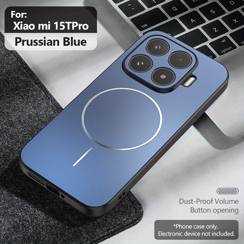 TEMU Matte Magnetic Wireless Charging Phone Case For Xiaomi 14t/14t Pro/15/15t/15t Pro/15 Ultra, Shockproof And Drop Protection, Camera Lens Guard,