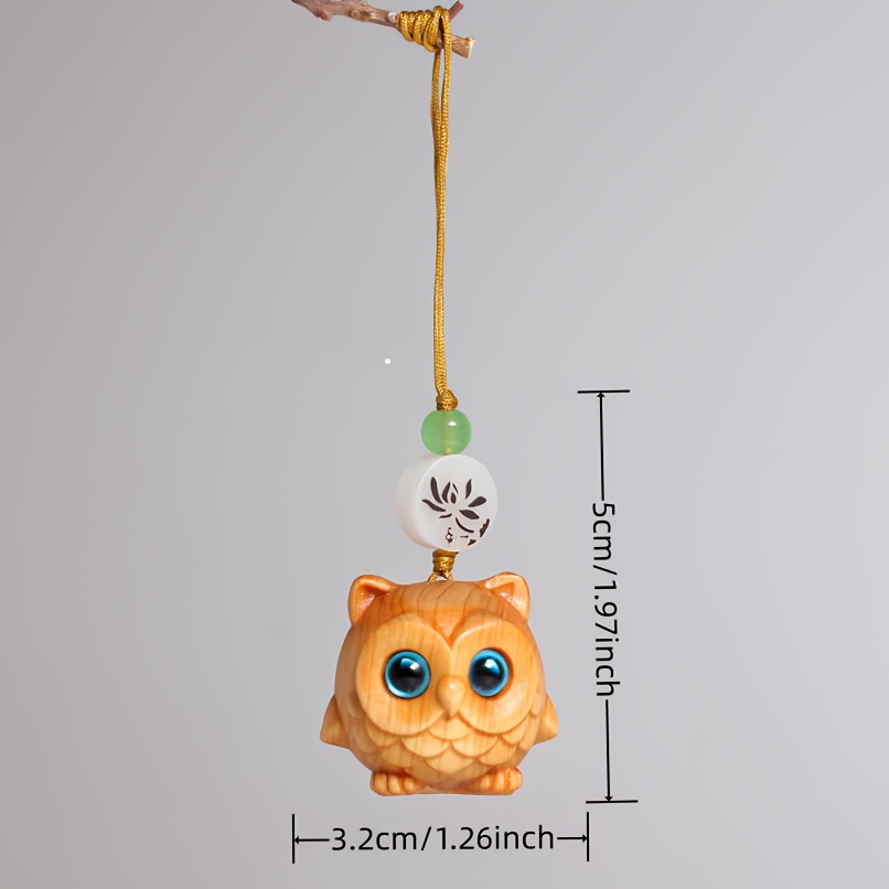 1pc Owl Pendant Ornament – Wooden Christmas Gift, Suitable For Owl Collectors