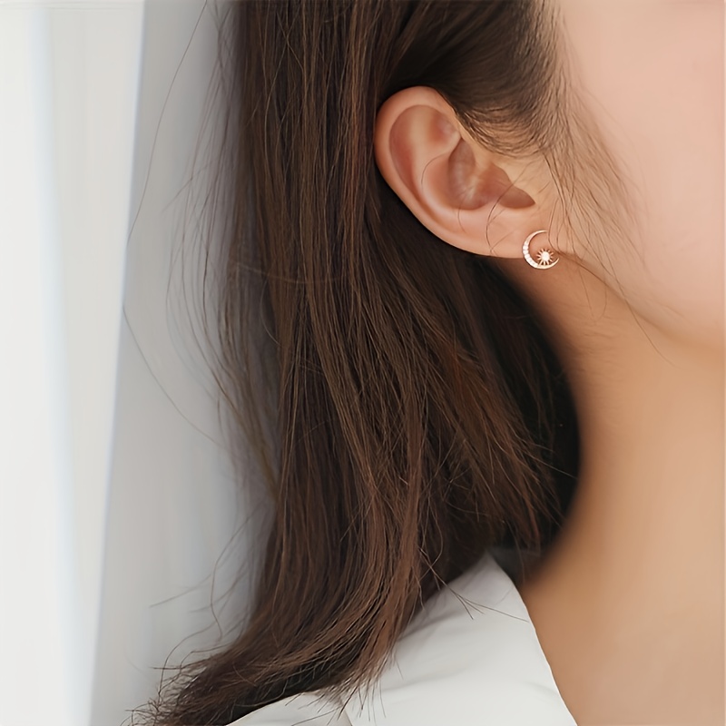 Asymmetrical Sun, Star & Moon Earrings for Women, Vintage Style