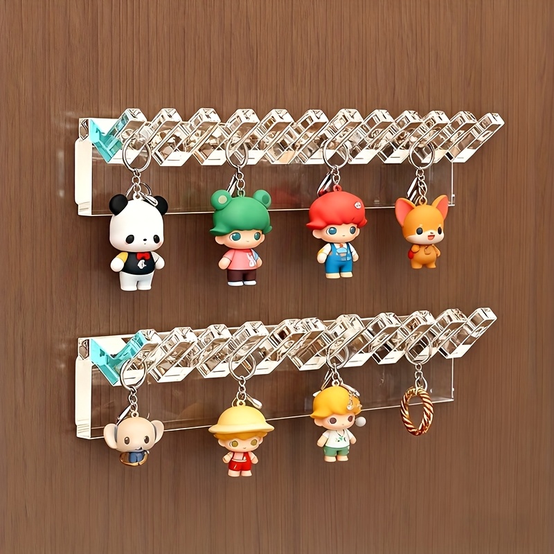 Wall-Mounted Transparent Acrylic Jewelry Hooks, 3/6pcs Set