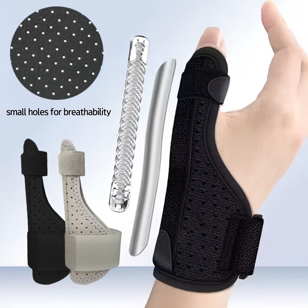 

1-pair-adjustable Thumb & Wrist Support Brace With Aluminum Alloy Plate - Breathable For Wrist & Thumb Injury Recovery, Fits , Washable And Breathable