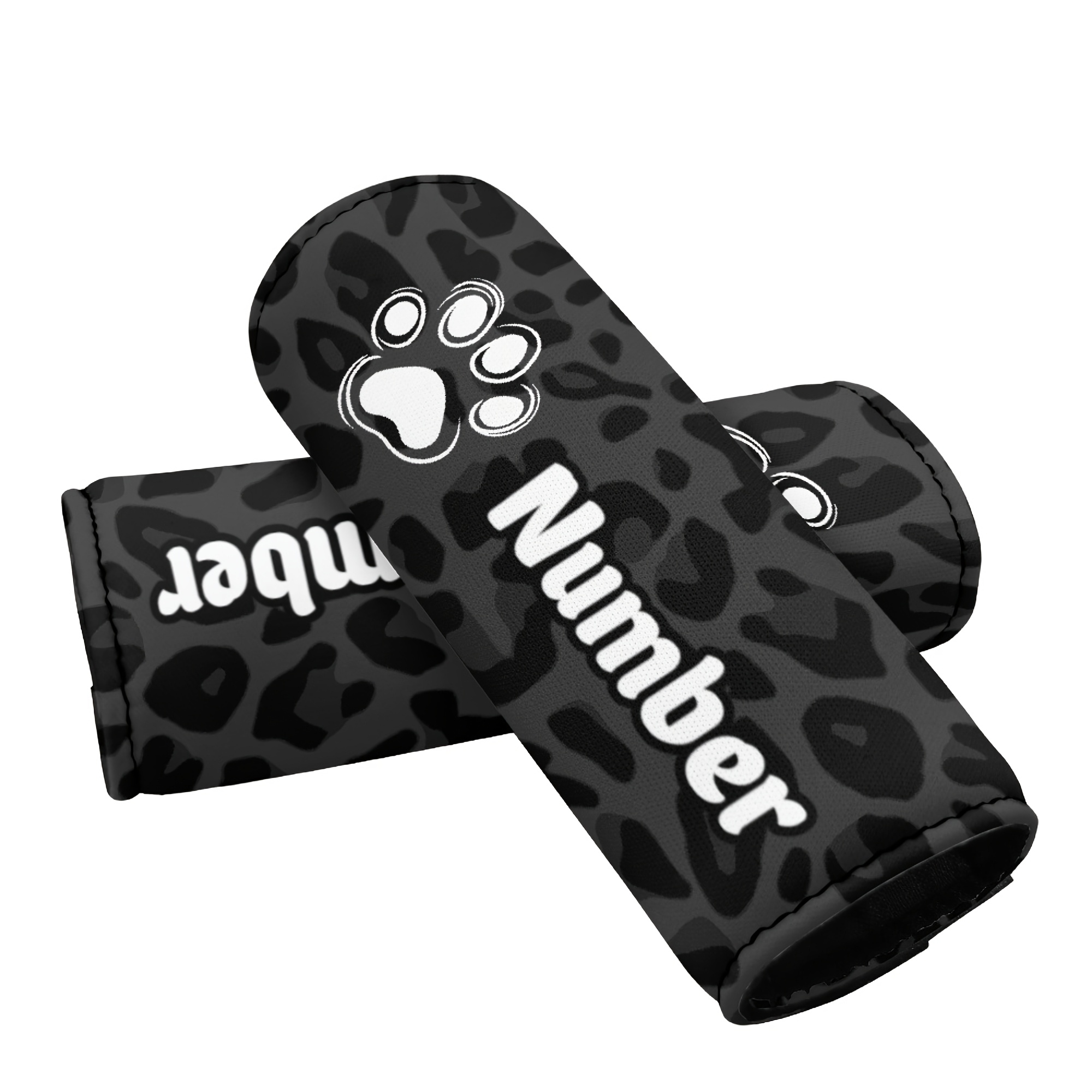 TEMU 2pcs Customized Leash Covers - Stylish Leopard Stripes Pattern, Personalized Gift, Suitable For Pet Leashes, Dog Harnesses And Collars, Pet ,
