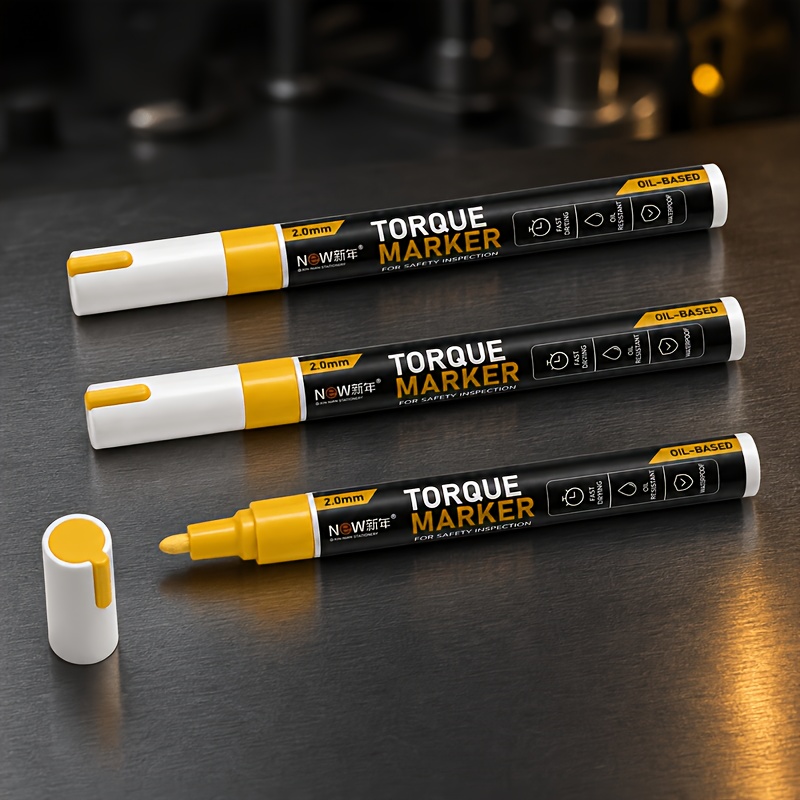 TEMU Set di 3 marcatori per posizionamento a , di marcatura specializzati per stampati e macchinari meccanici, con punte da 3 mm, resistenti allo