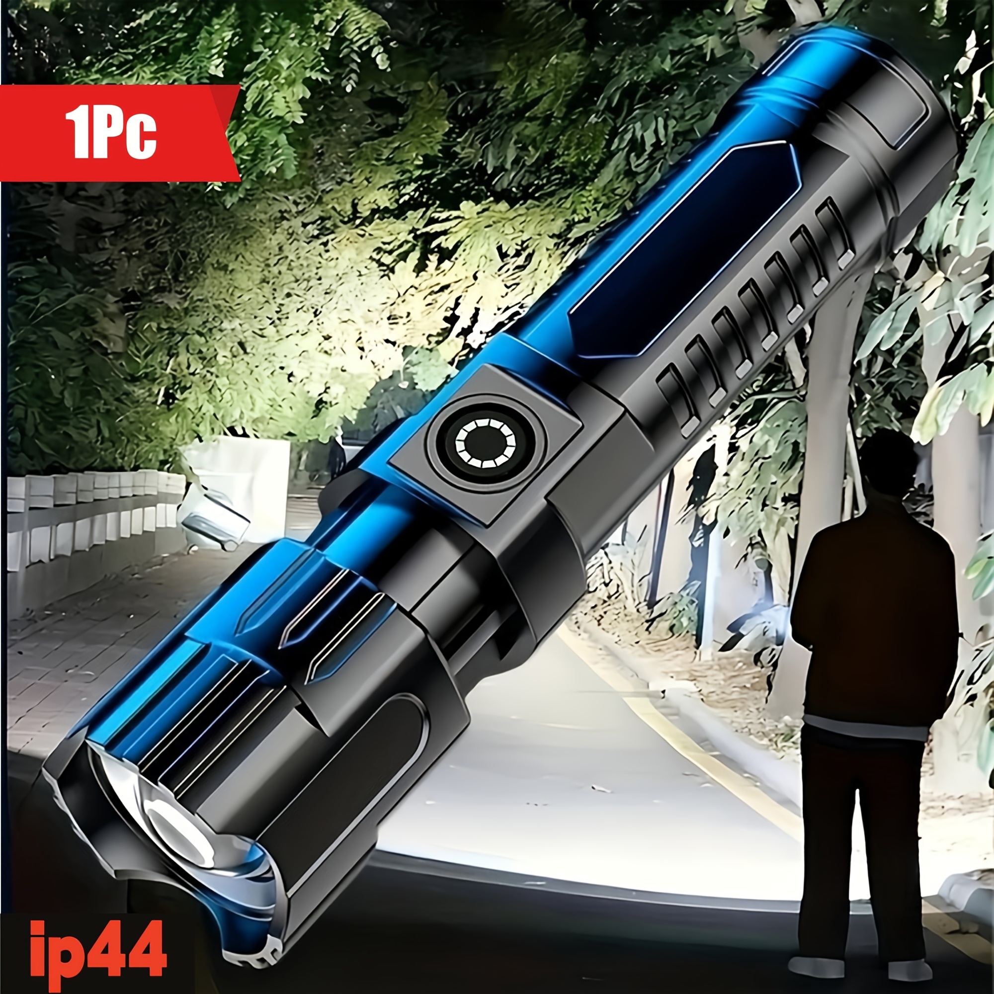   1  bright flashlight usb rechargeable telescopic zoom   handheld outdoor emergency   flashlight for outdoor lighting exploration  