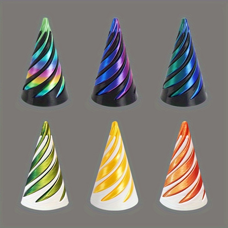 

Double-sided Kinetic Cone - 3d Printed Spiral Novelty Desk Toy, Color Plastic, Ideal For 14 & Up, Perfect Gift For , Christmas, Thanksgiving