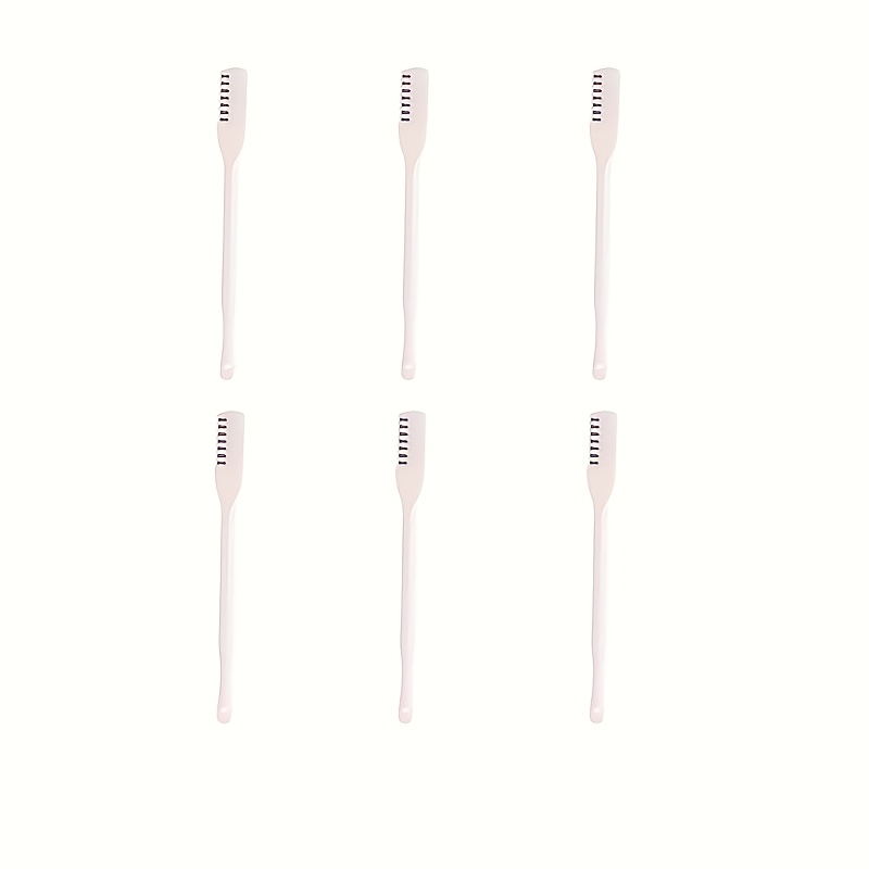 TEMU 6pcs Mild And Nose Hair Trimmer Set, Suitable For Men And Women - Portable Manual 360 ° Rotating Dual Head, Facial Hair Removal Tool, Precise Trimming Function