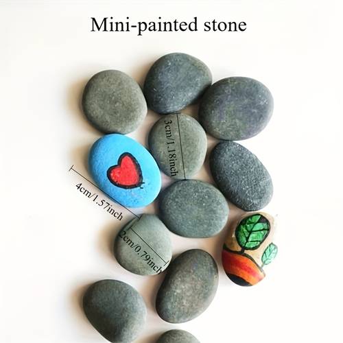 item picture 20pcs natural suitable for aquariums crafts painting smooth gray black stones with for art decor terrariums modern decoration 1 18 inch contemporary stone
