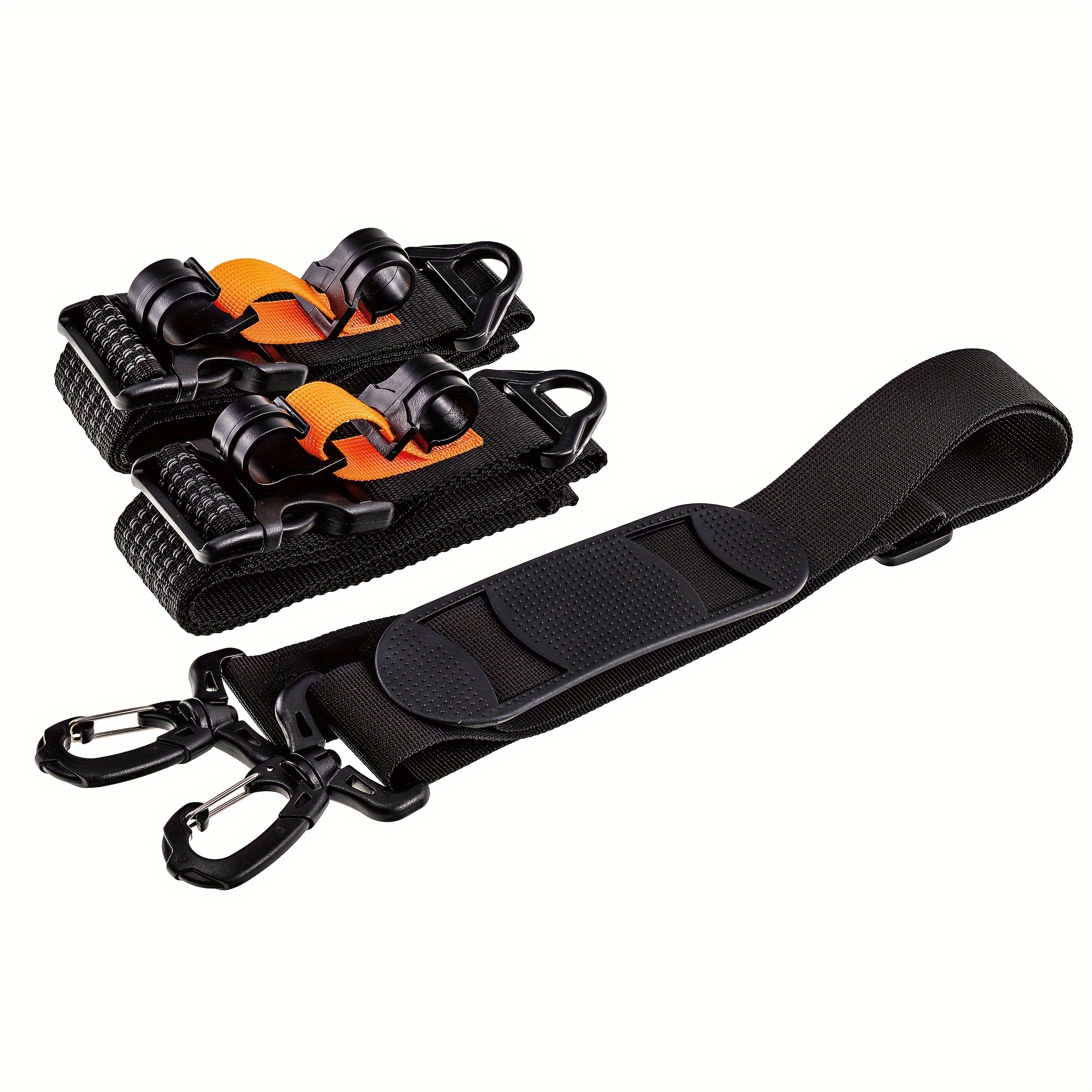 TEMU Universal Ski Shoulder Strap Carrier, Polyester Fiber Skis Transport Bag, Uncharged, Black - 1 Pack