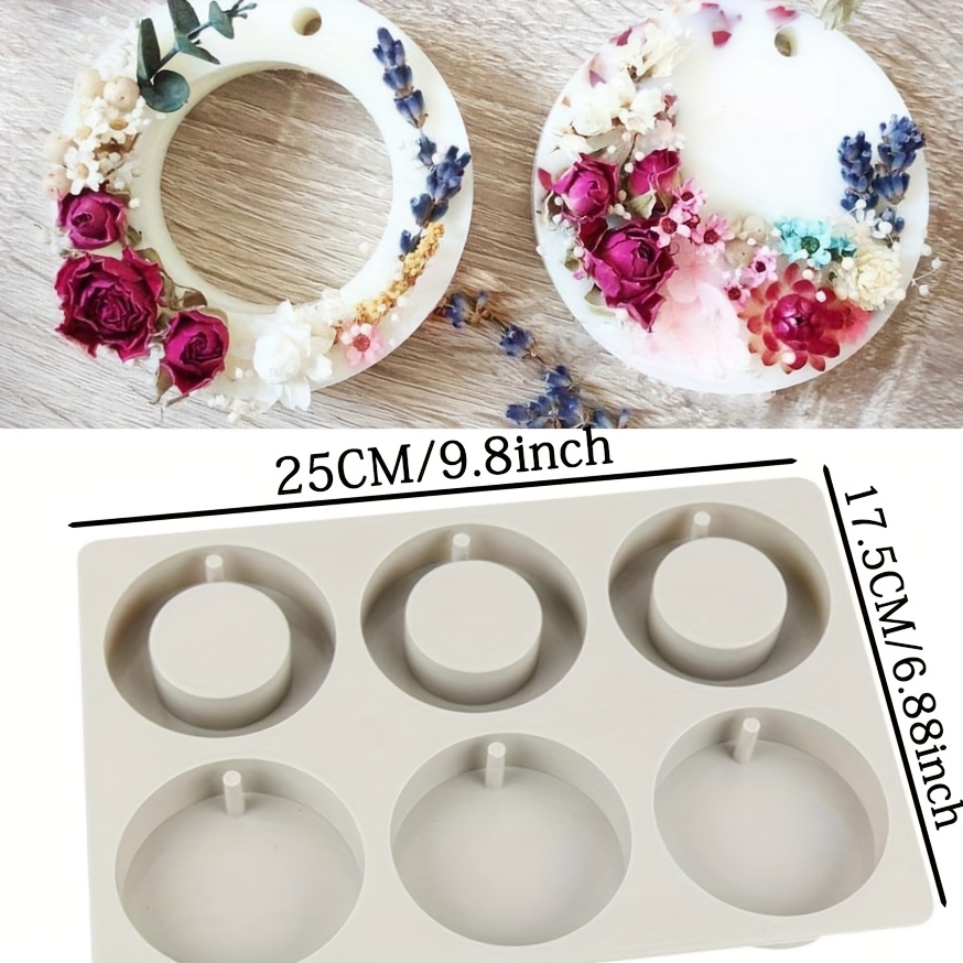 Candle Mold Silicone Wax Melt Molds Silicone Resin Keychain And Epoxy Casting Jewelry Making Molds With Hanging Holes For Handicrafts Making