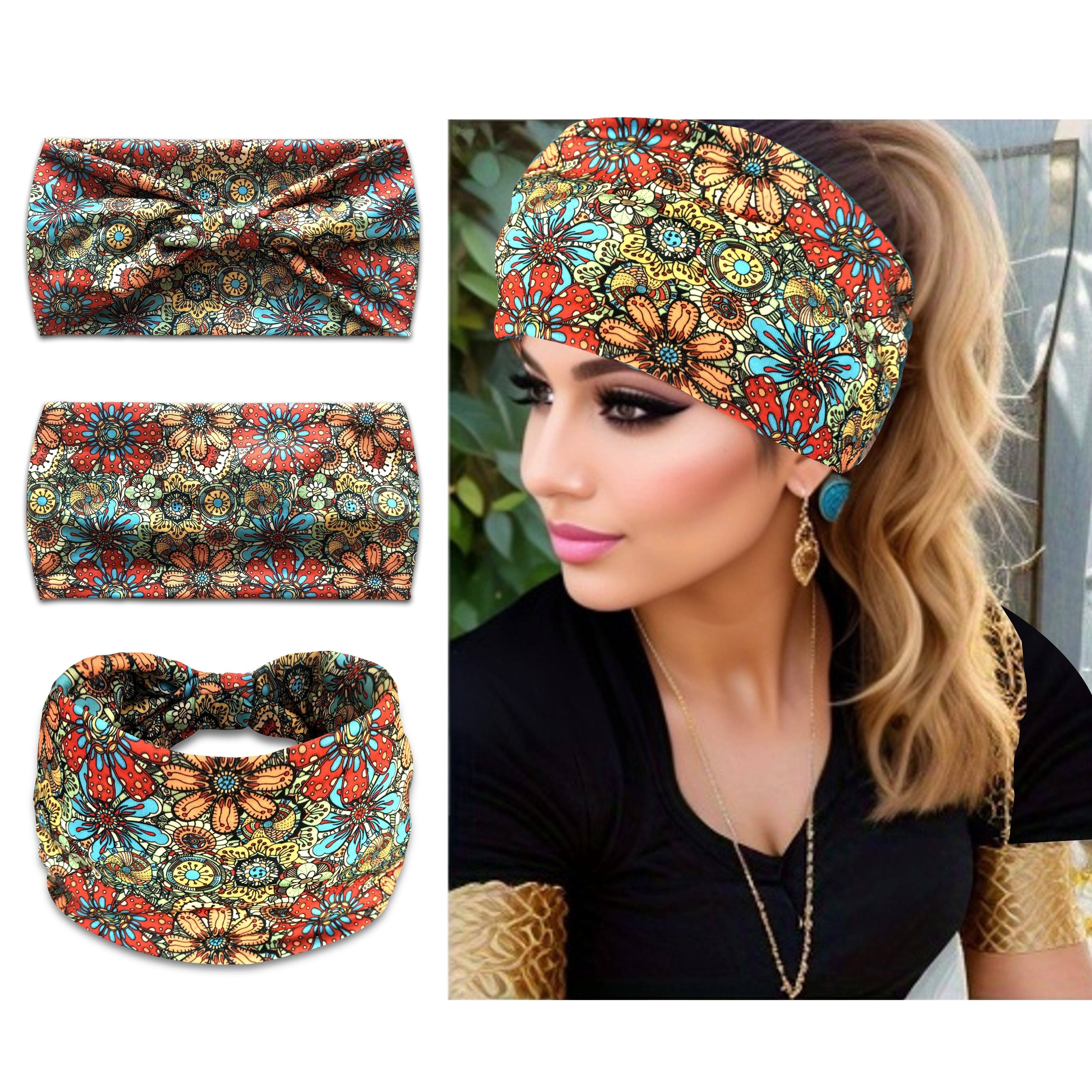 

Vintage Floral Twisted Headband For Women, Stylish Headwrap, Non-slip Hair Accessory For Yoga And Fashion, Turban Style