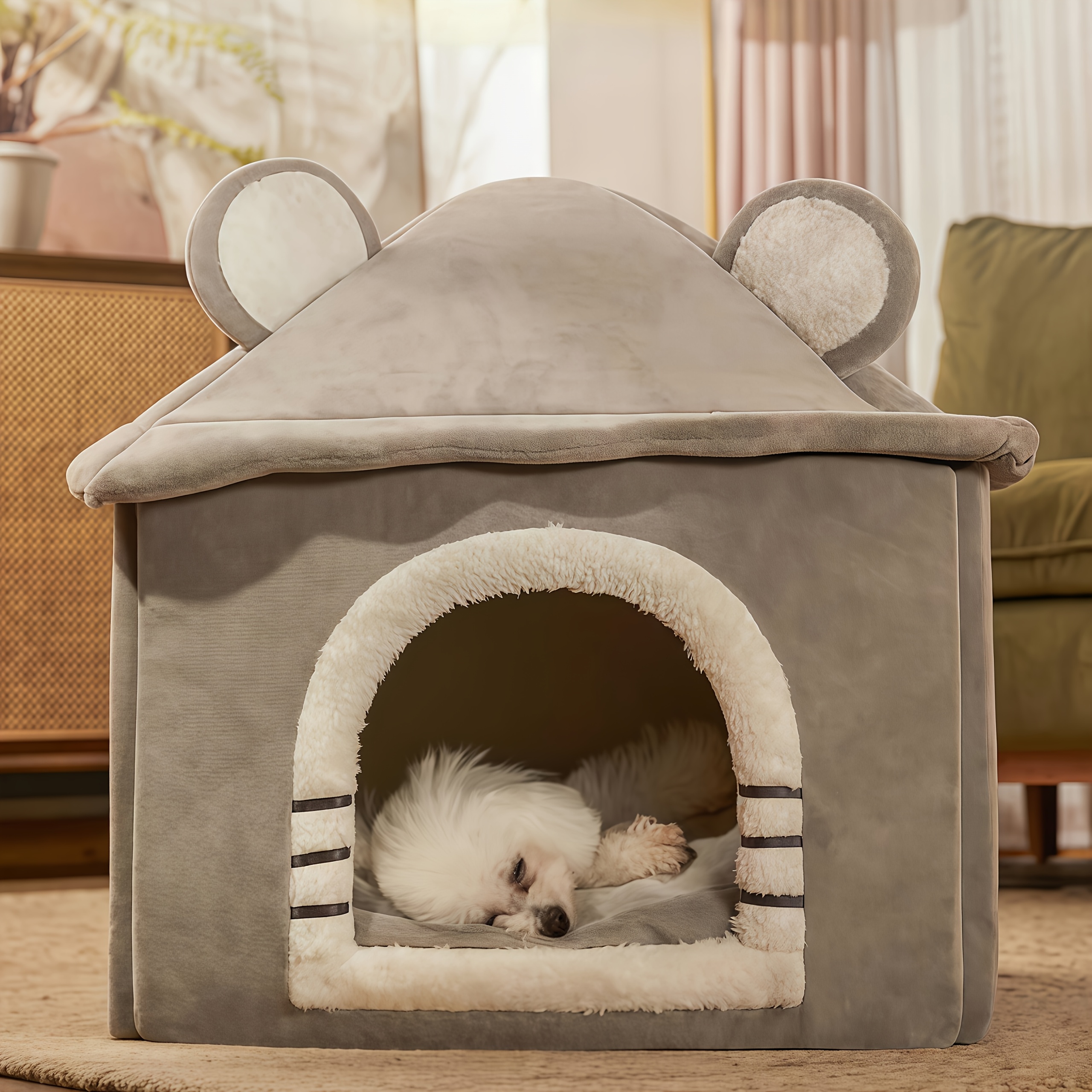 bed detachable washable pet bed cats Temu Oman