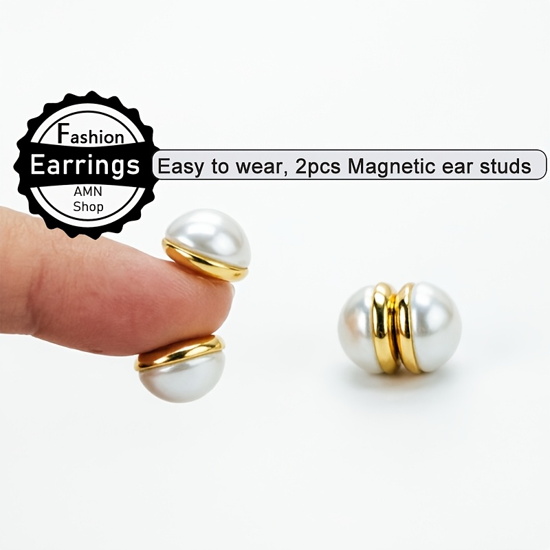 2pcs Magnetic Attraction Ear Clip Earrings Set — 18K Gold-Plated