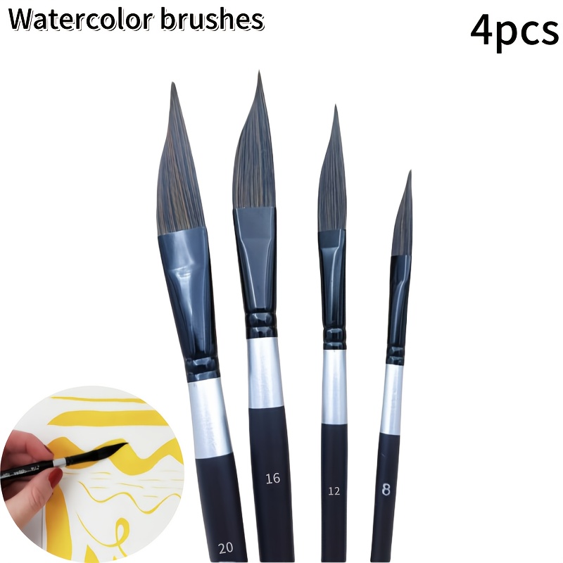 4pcs Watercolor Brush Set, Professional Artist-Grade Brushes
