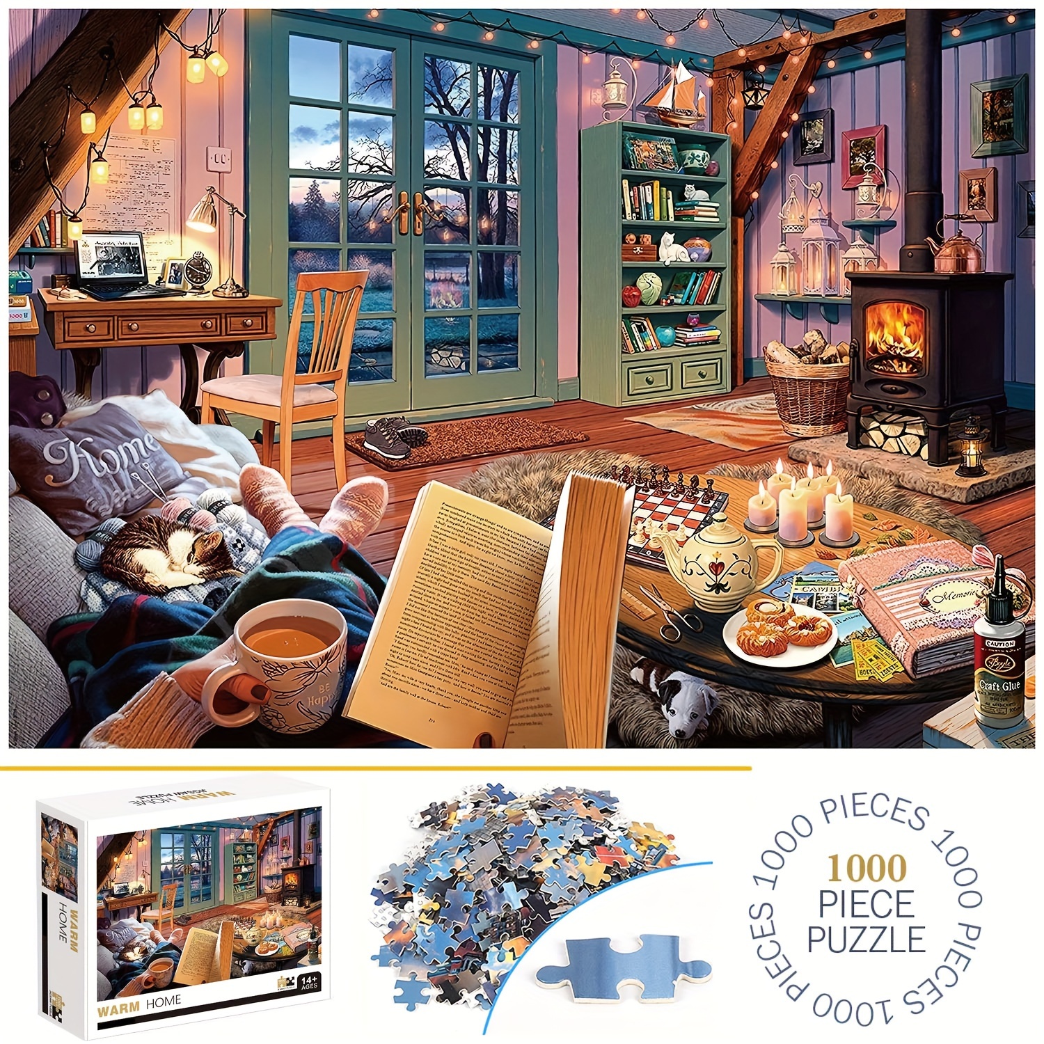 

1000-piece Premium Quality - Thick, Durable & Seamless | Ideal For Adults & Family Game Night | Perfect Gift For Holidays & Special Occasions