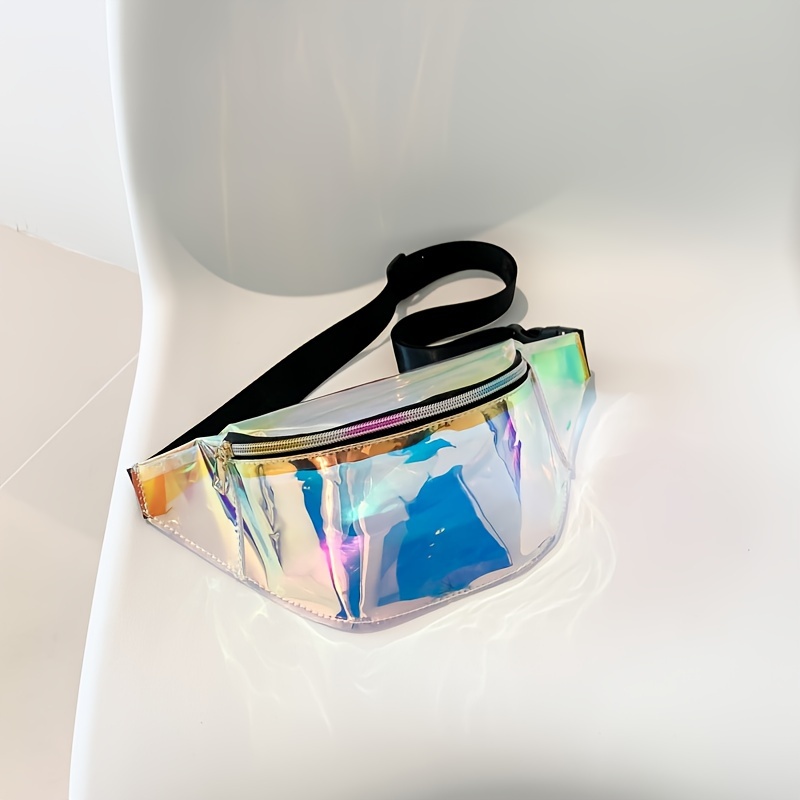 

Reflective Iridescent Fanny Pack, Holographic Tpu Waist Bag For , Fashionable Crossbody Shoulder Chest Pouch