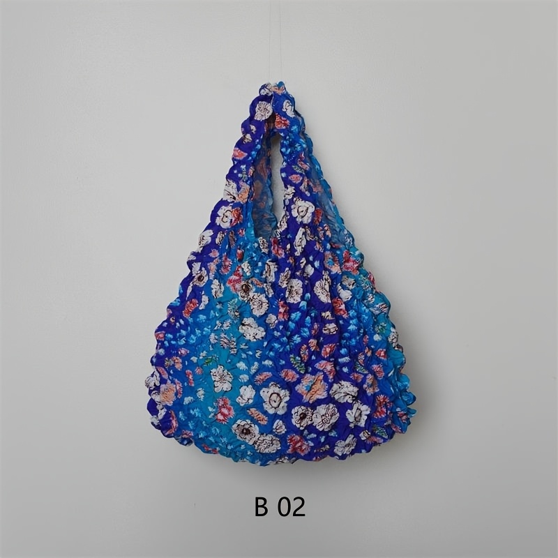 TEMU [ Bag] New Bubble Shopping Bag | Large Capacity Retractable Tote, Elastic & Machine Washable Grocery Bag For Travel, Shopping & Daily , 1pc