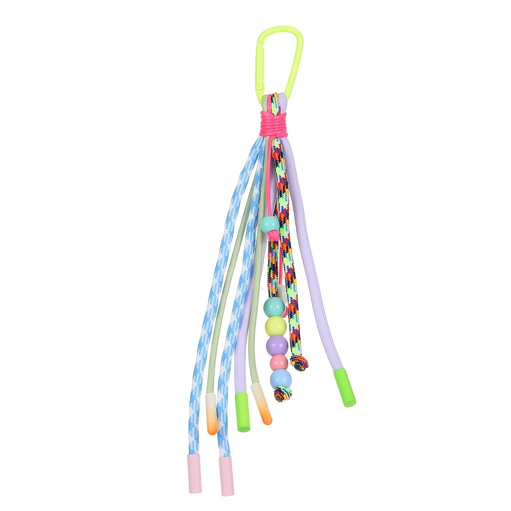 TEMU 1pc de Llavero de Cuerda Tejida a en Colores de Caramelo, Accesorio y de Moda para Bolsos