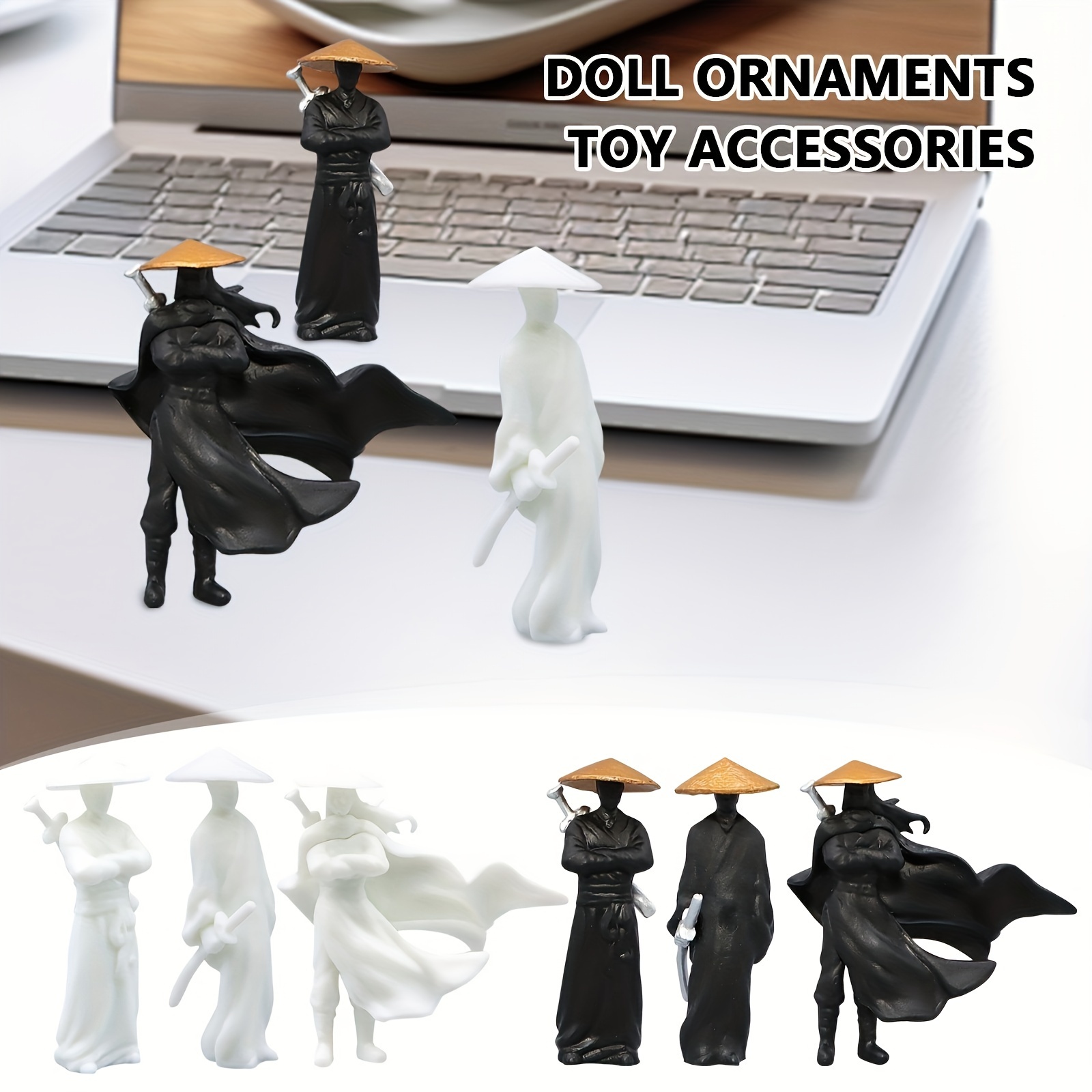 

Miniature 3- Figurine Set, Plastic Collectible Desk & Car Dashboard Ornaments, Unique Decor For Types, & Use, For Christmas, Halloween, Easter, Hanukkah, - No Required