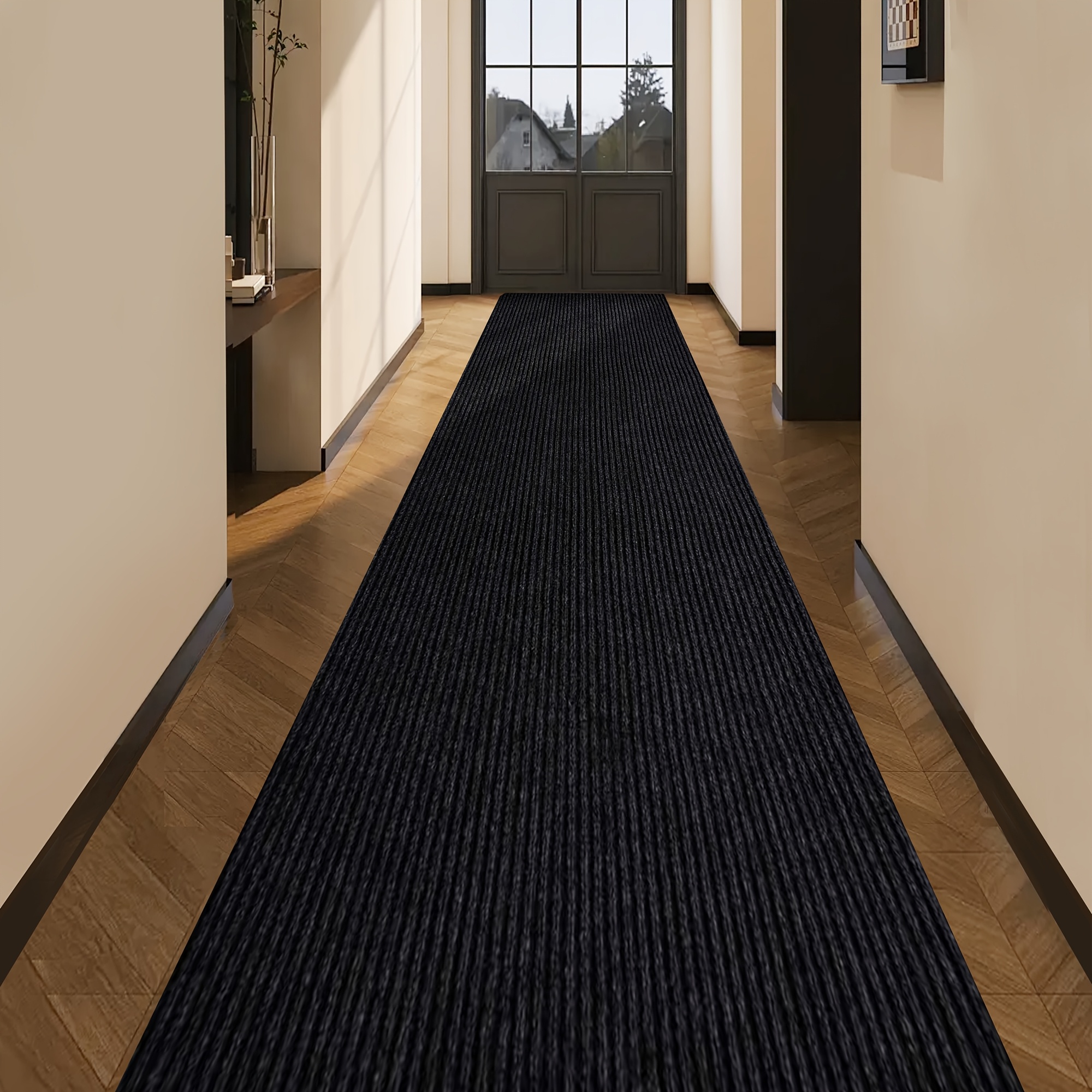 TEMU 1 Roll Non-slip Aisle Runners, Peel And Stick Floor Mat, 7mm Thick, Anti-slip Self-adhesive Backing For Kitchen, Bedroom, Entrance, , Staircase,