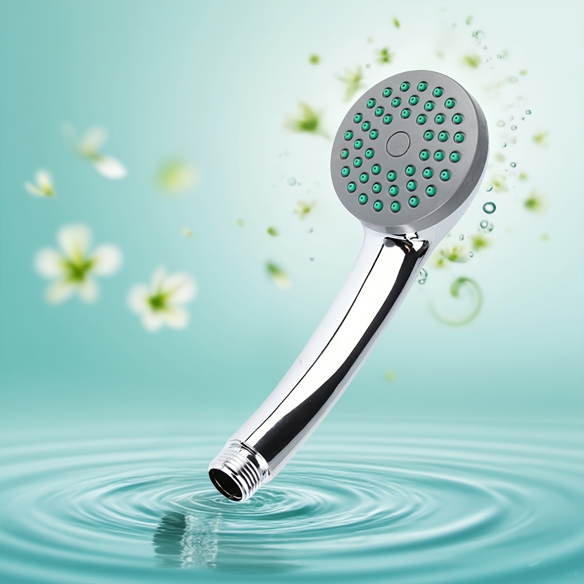 Adjustable Handheld Showerhead with Pressure-Boosting Feature