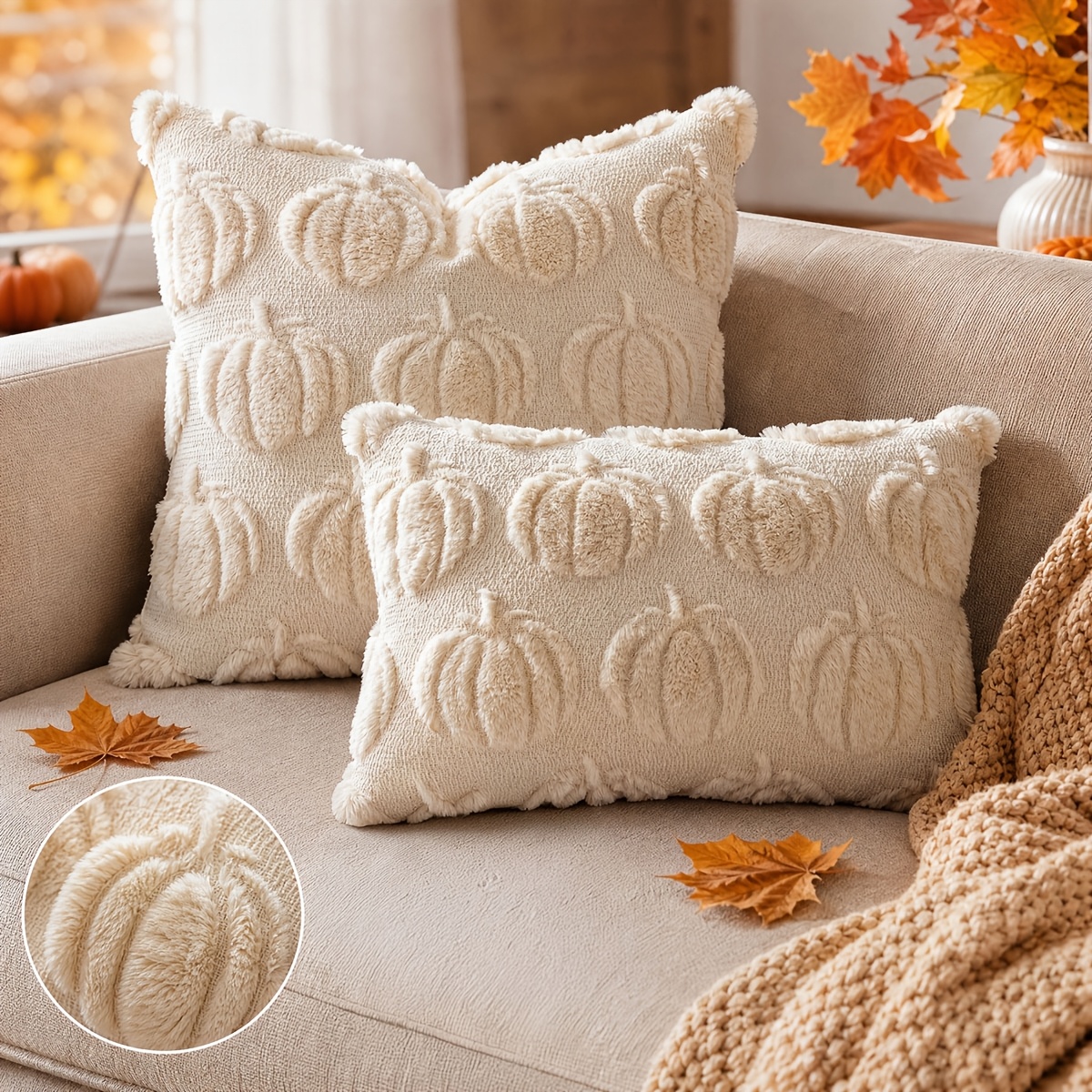 Faux Fur Throw Pillow Cover