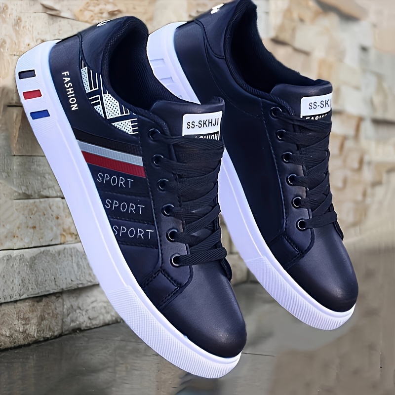 1 Pair MAINALUN Men'S & Women'S Low-Top Skate Sneakers - Lightweight Soft Sole Casual Shoes with Breathable Fabric Lining, Durable PVC Outsole for Gym, Outdoor, Daily Wear - All-Season Versatile Sneakers in 4 Colors, Skate Shoes, Gym Footwear, Stylish Lowtops, Fabric Lined Interior