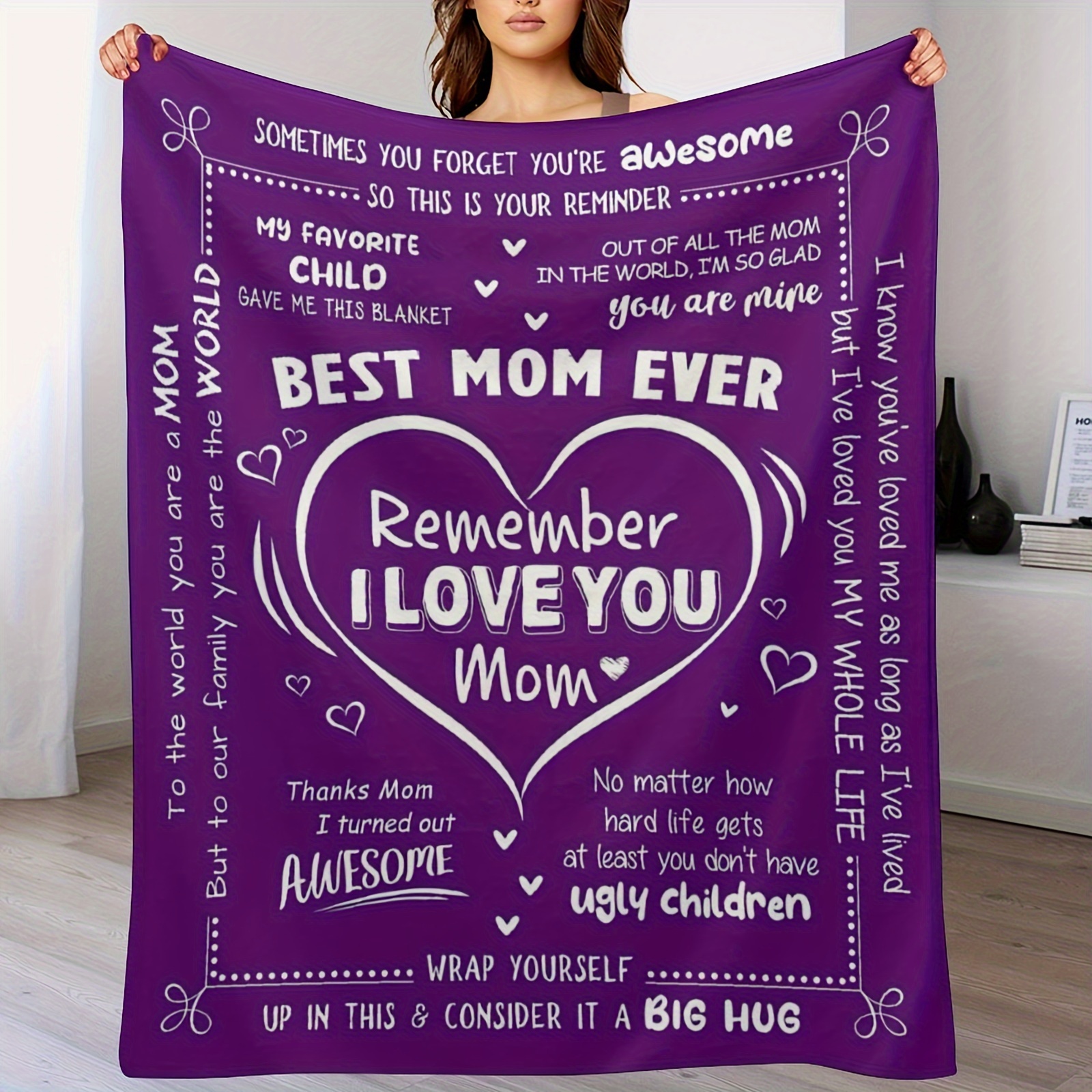 

Gifts For Mom From Daughter Son, Mother's Day, Christmas, Valentine's Day, Birthday Gifts - Mom Gifts, Mother Gifts For Mom To Be, First Mom, New Mom Gifts For Women - Throw Blanket