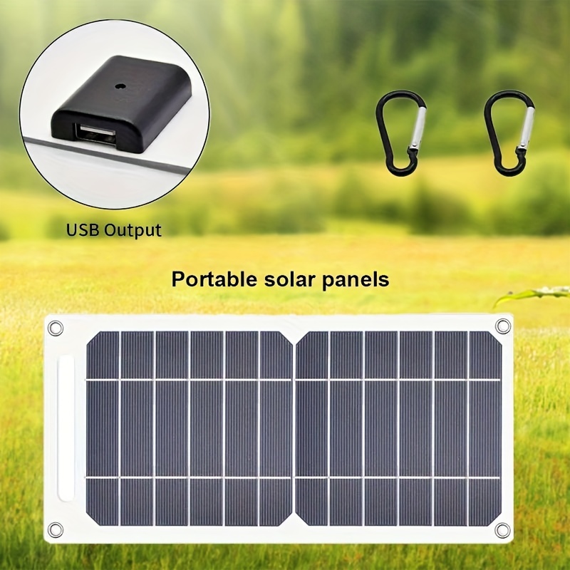 Panneau Solaire Portable 10W 5V USB | Pour Camping, Randonnée, Extérieur - Charge Rapide Téléphone