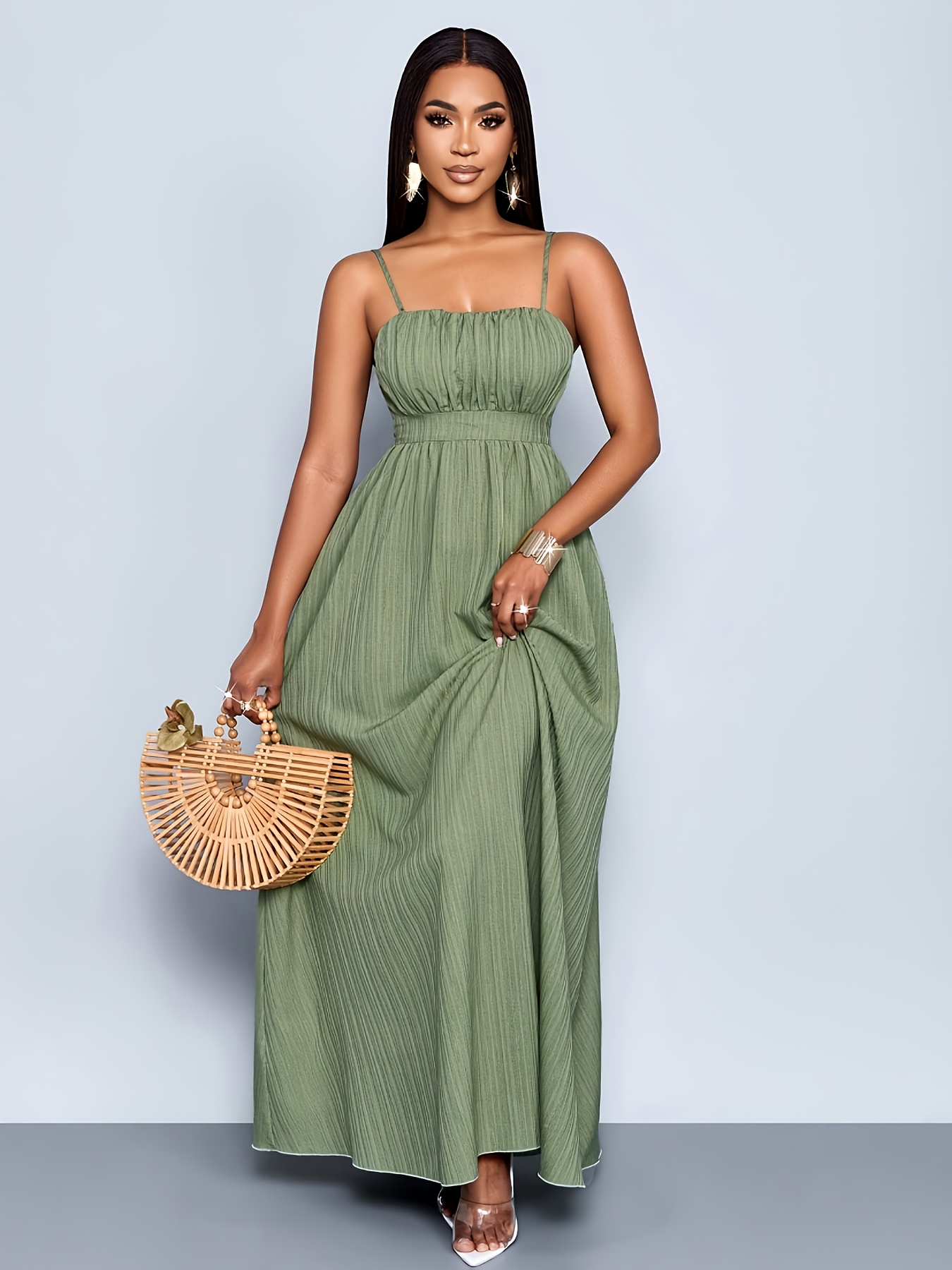 green emerald velvet dress FARM RIO