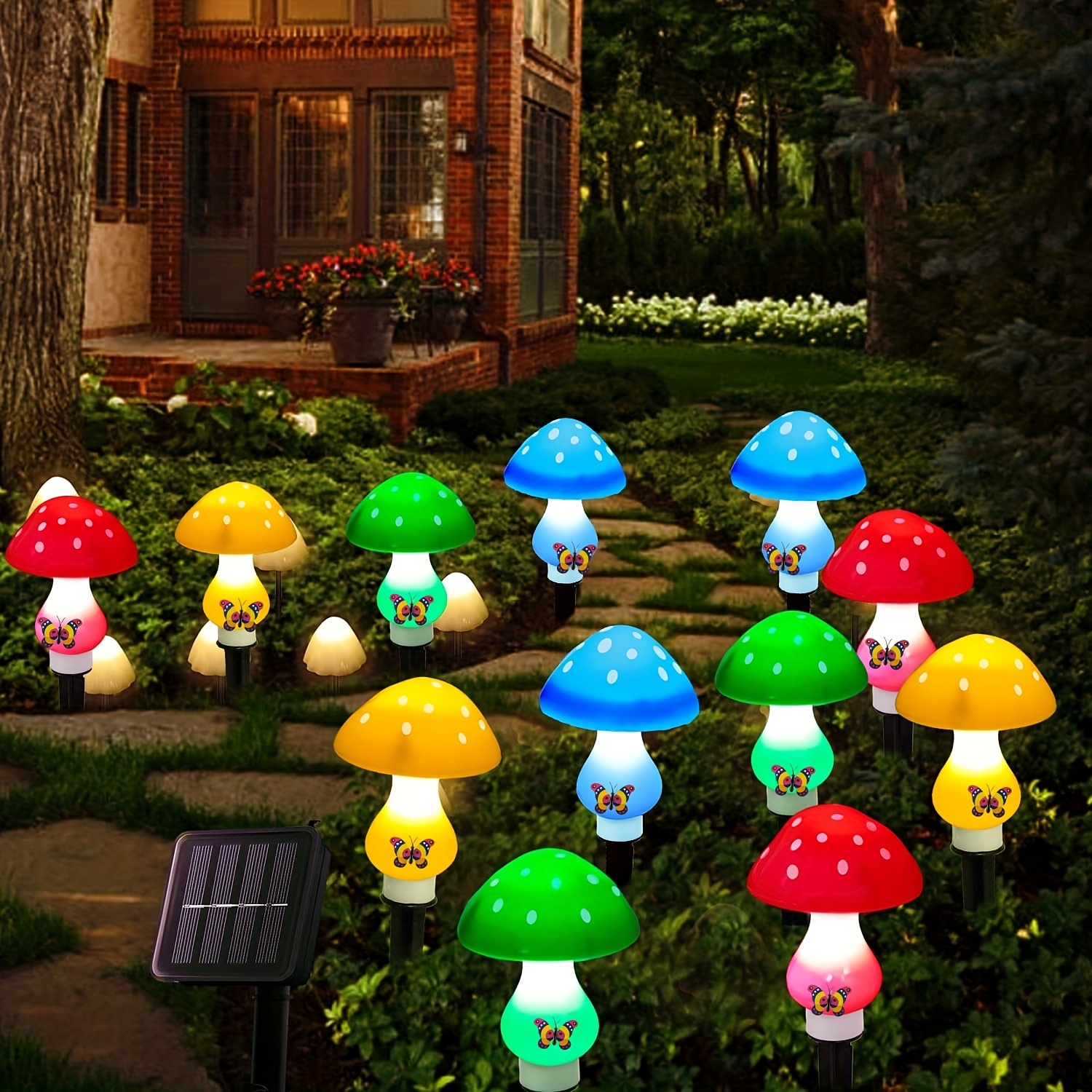 

Upgraded Solar Mushroom Lawn Lights, Outdoor Garden Decoration Lights, 8 Head Mushroom Decorations, 8 , Solar Christmas Lights, Suitable For Camping Backyard Landscape Decoration