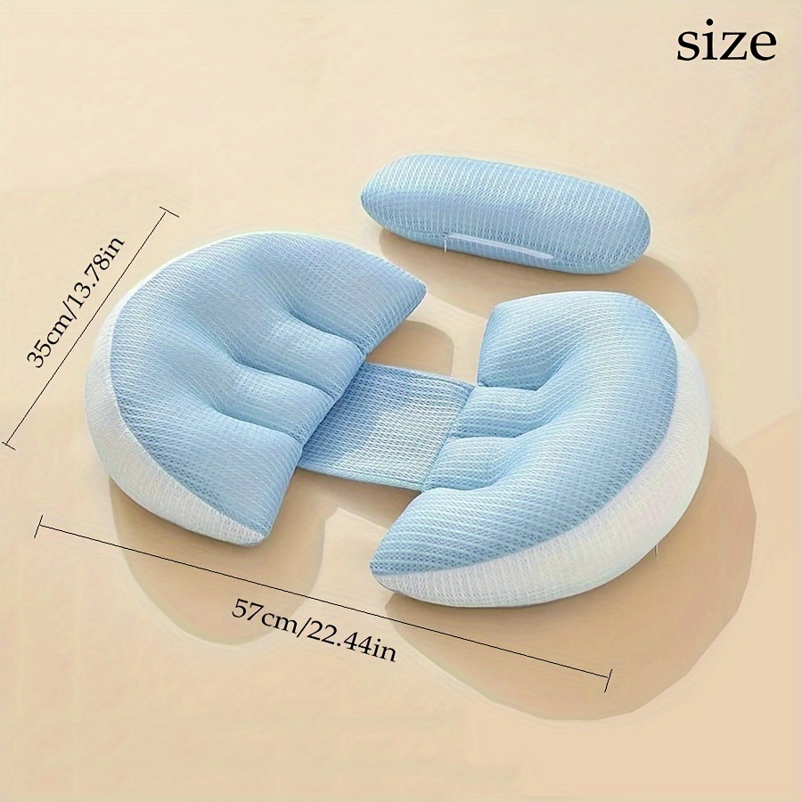Pregnancy Pillow with Lumbar Support, Side Sleeping U-Shaped Pillow, Pure Maternity Pillow for Sleeping During Pregnancy
