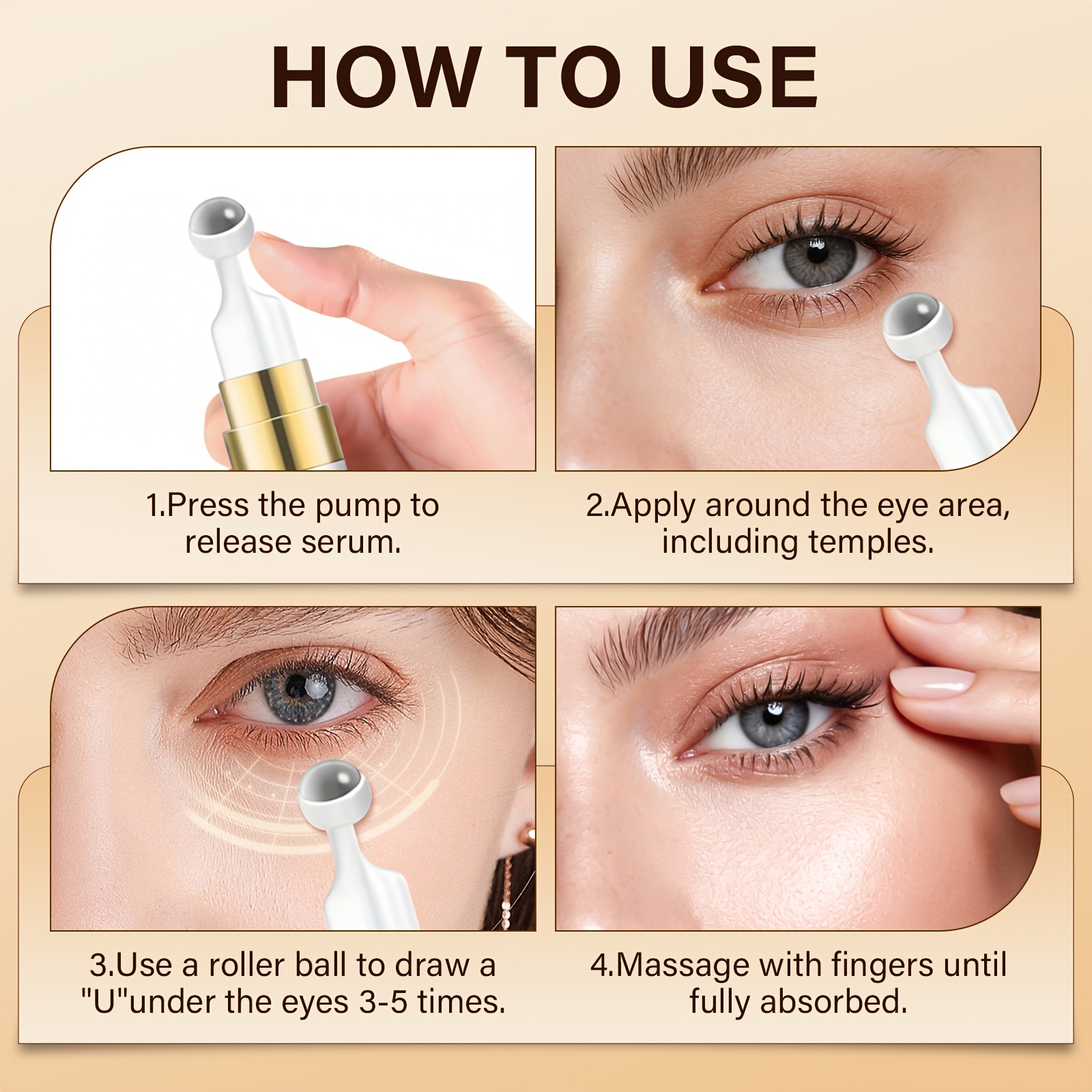 Această cremă de ochi instantă pentru fermitate 10-în-1 conține retinol, colagen și cafeină, oferind hidratare și iluminând tenul, în timp ce netezește liniile fine din jurul ochilor, revigorând strălucirea tenului - un bej deschis, hidratare zilnică pentru îngrijirea ochilor.