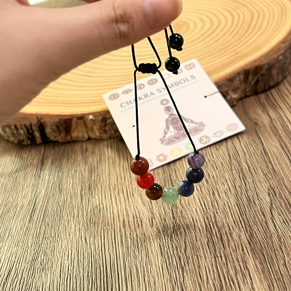 3pc Natural Stone Chakra Bracelet Set, Handmade Meditation Gift