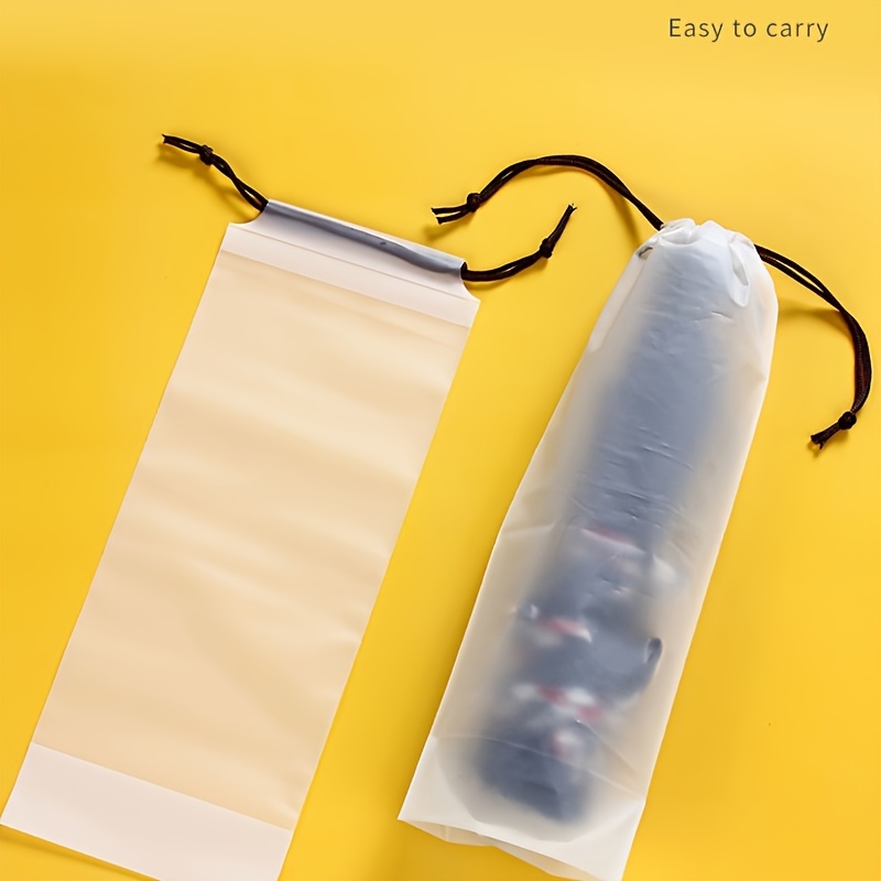 1pc Clear Plastic Umbrella Storage Bag with Zipper - Waterproof, Durable, Portable Bag for Car, Travel, and Outdoor Use, 12.98x32.99cm, Travel Essentials|Zippered Storage Bag|Durable Plastic