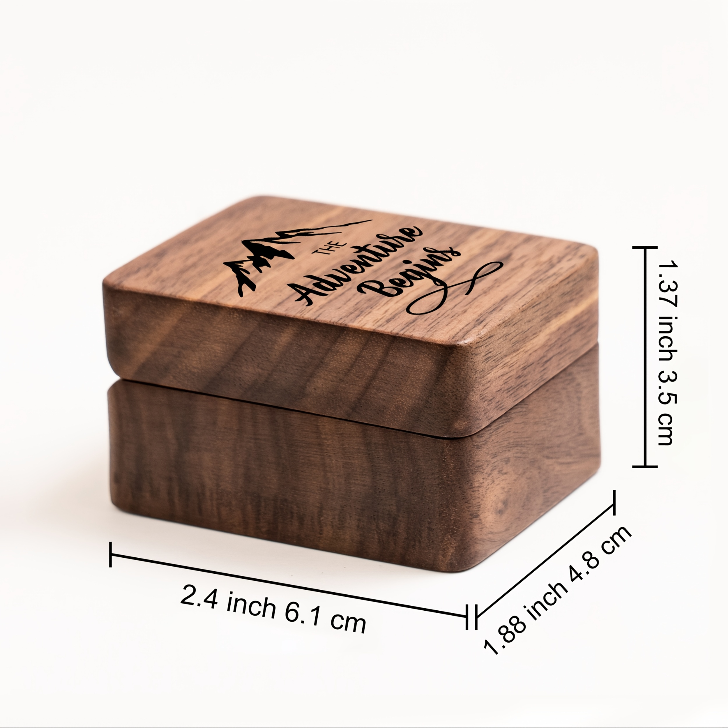 Custom Engraved Triple Ring Box, Wedding Ring Bearer