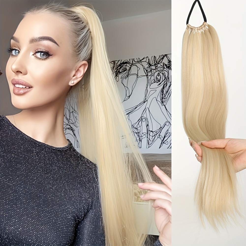 24 inch straight synthetic ponytail extension for women versatile clip in hairpiece for everyday special occasions Product details 1