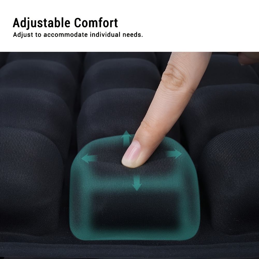 1pc 3d pressure relief air cushion office chair car seat cushion back support pad for desk chair wheelchair adjustable   ergonomic cushion portable and inflatable Product details 3