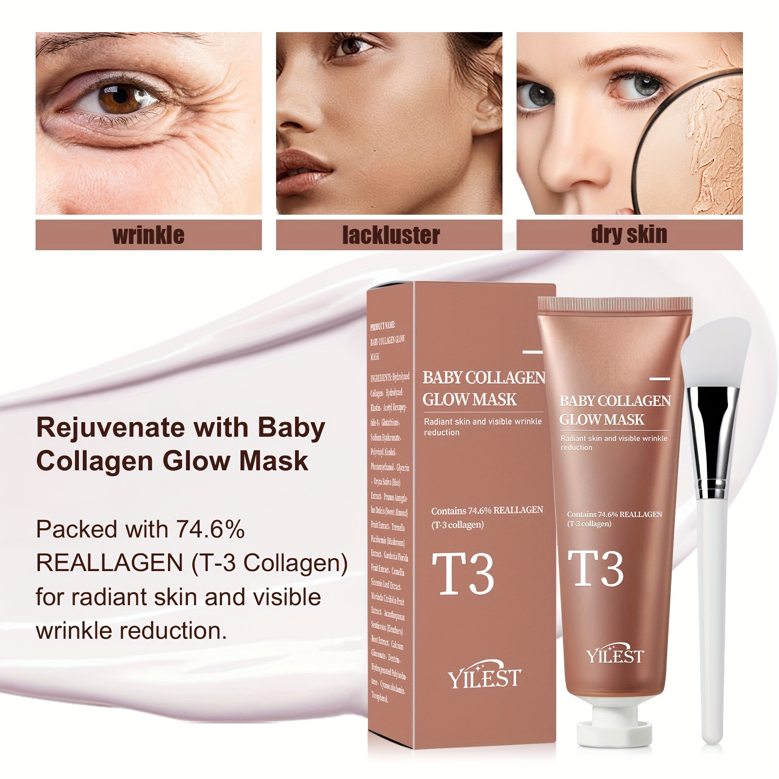 Mask Brightens Skin Tone Tightens Nourishes Temu