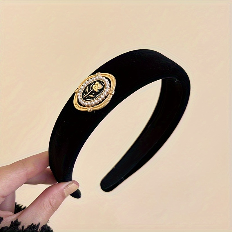 

Small Fragrant Style Retro Black Travel Headband Women All Temperament Women Fashion Headband Hair Accessories