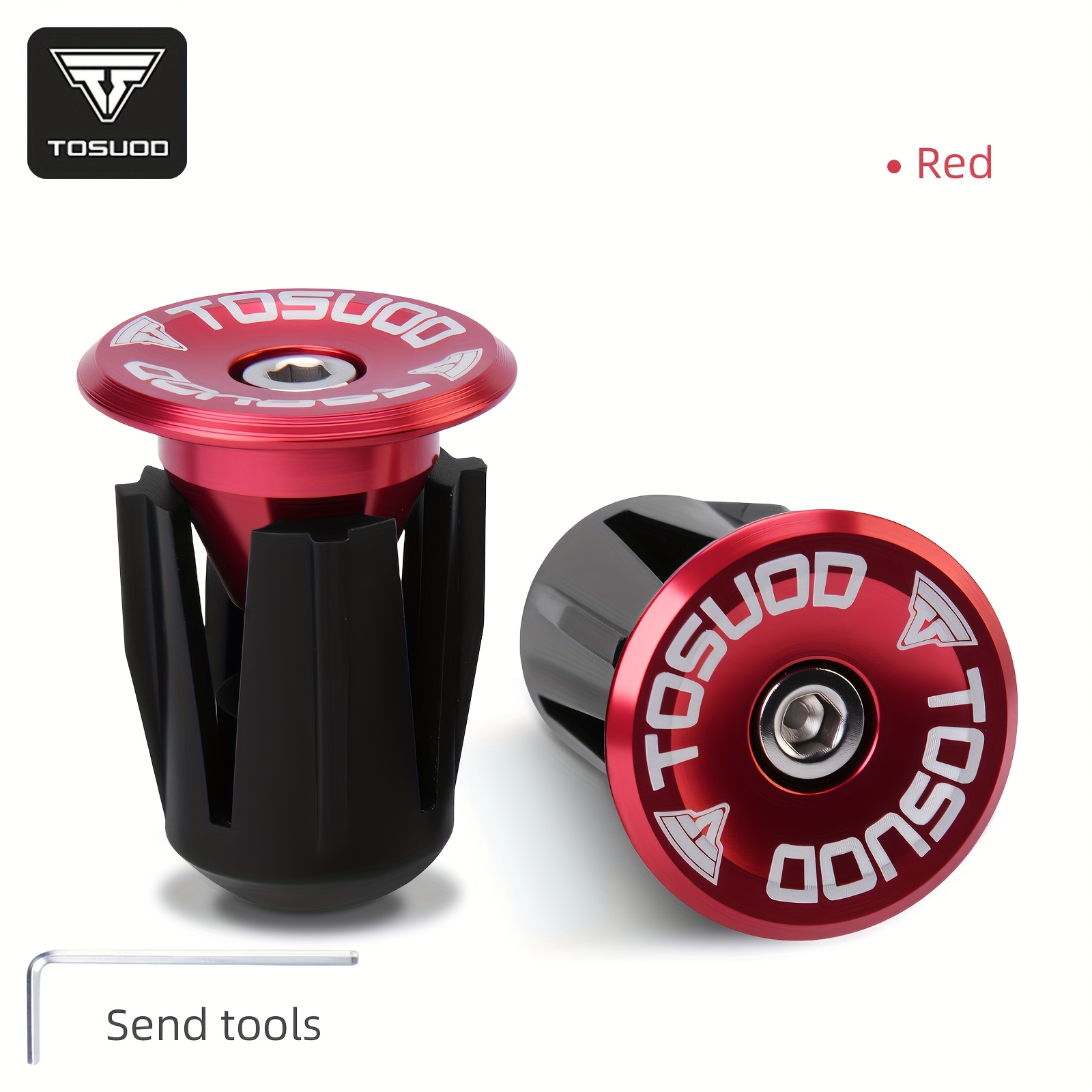 Image of Tosuod Bike Handlebar Plugs Aluminum Pvc Expanding Bar End Plugs For Bike Cycling Accessories