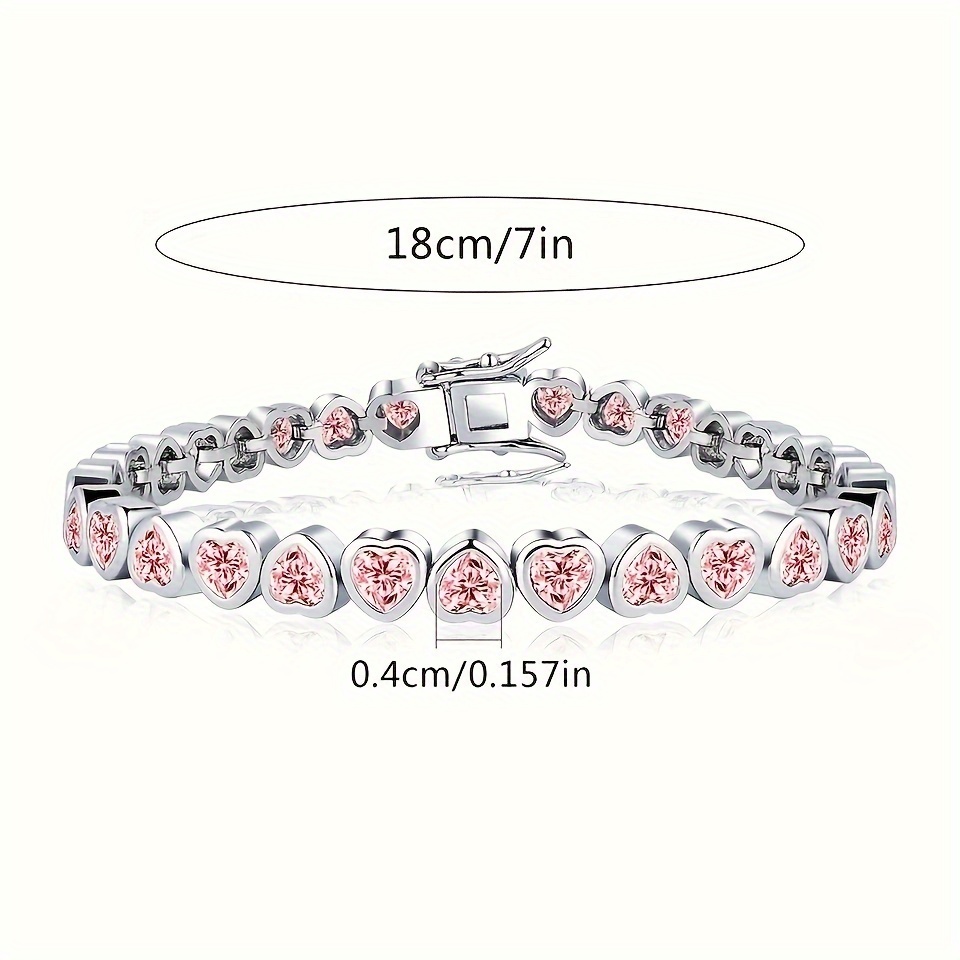 Romantic Pink Heart Bracelet - Perfect Holiday Gift