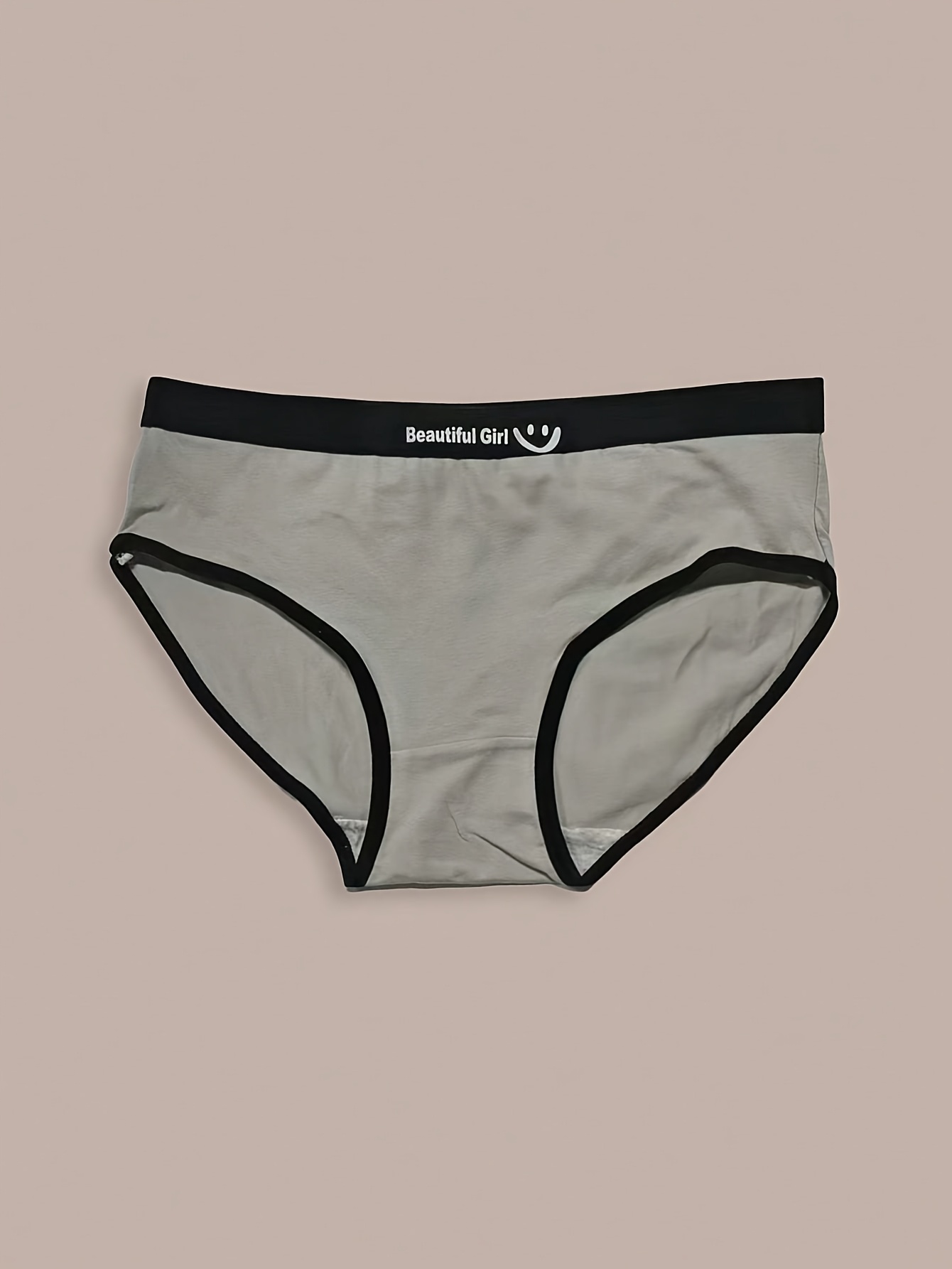 4pcs Women's Briefs - Soft, Comfortable, Stretchy Underwear with Elastic Waistband, Black & White, Fashionable Mid-Rise Design, Machine Washable, Cute Underwear