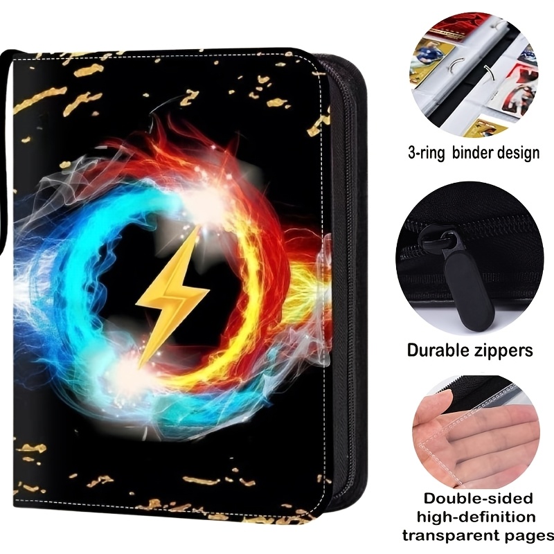 Small Trading Card Binder with 400/900 Pockets, Made of Durable, Featuring Vertical Transparent Card Slots, Perfect for Organizing Collections of MTG, TCG, Sports Cards, Game Cards, and Pet Cards