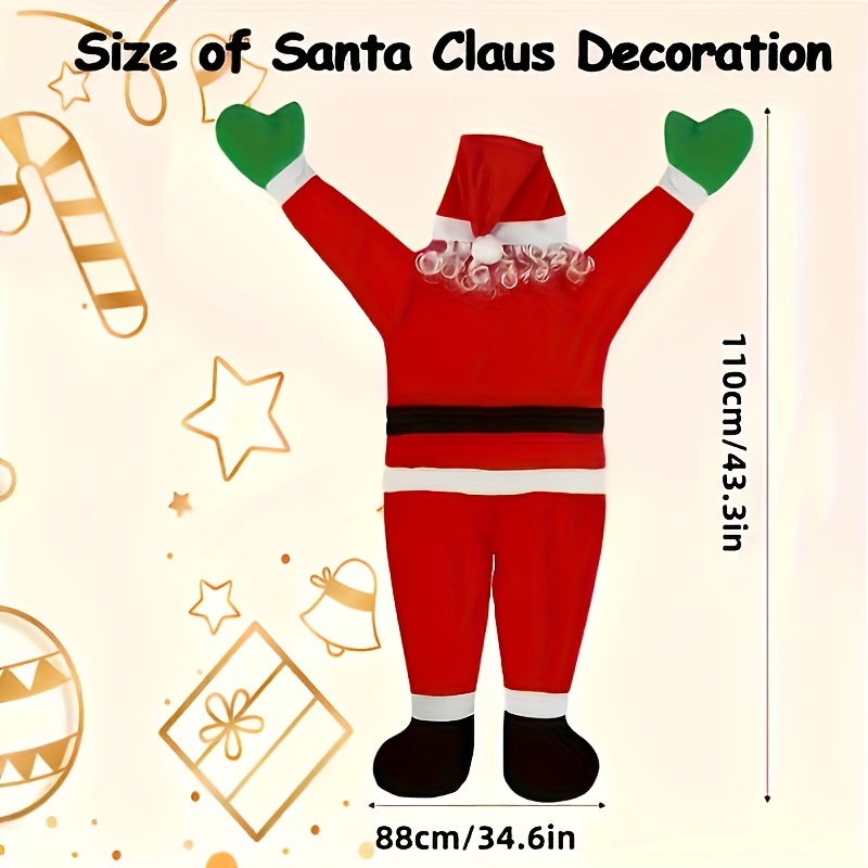 TEMU 1pc Decoración de clásica de franela colgante, de poliéster de Navidad para exterior/interior, puerta,, pared –…: retailer-supplied image